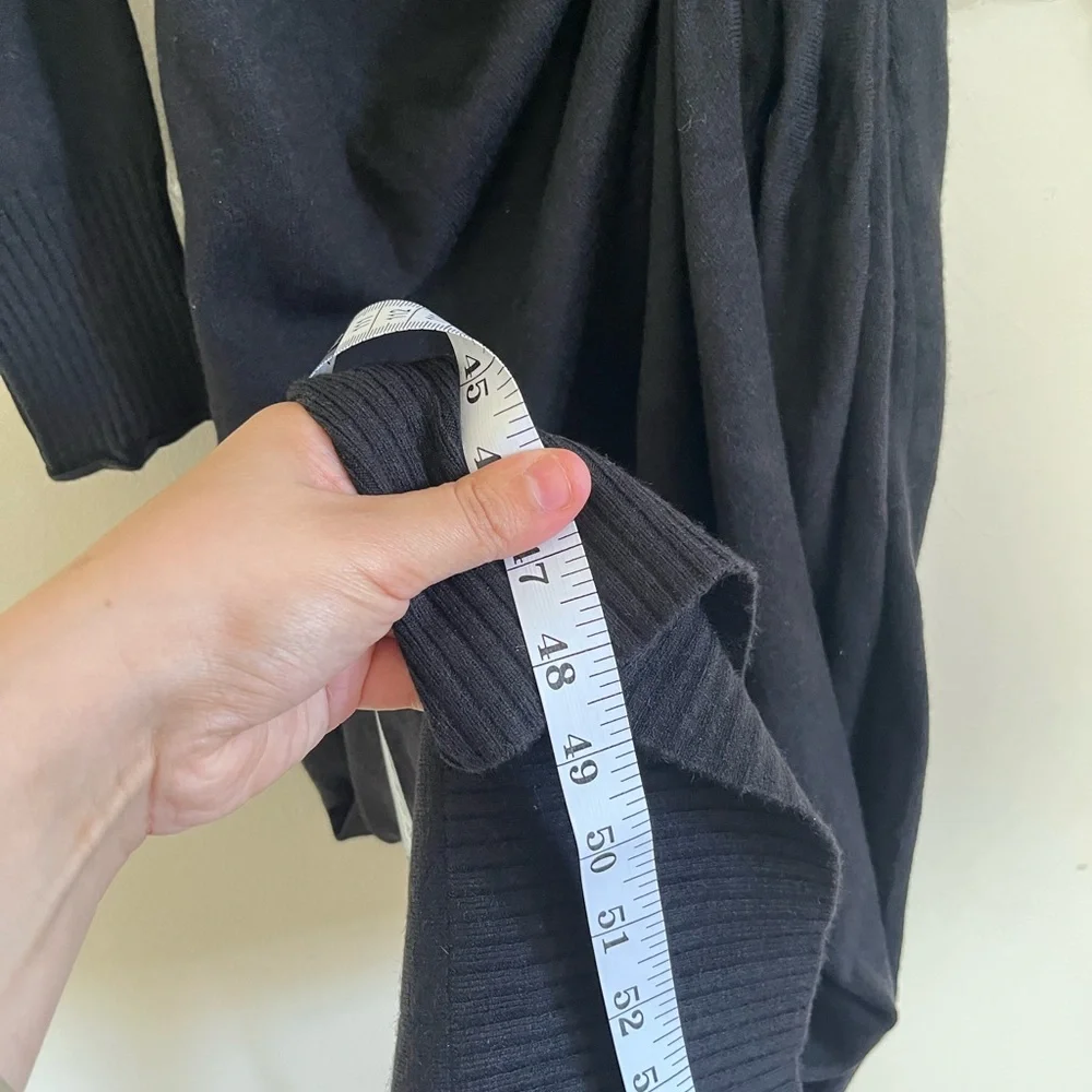 Dress Forum Black minimalist Wool Long Sleeve Dress with Ring Detail - Picture 8 of 8